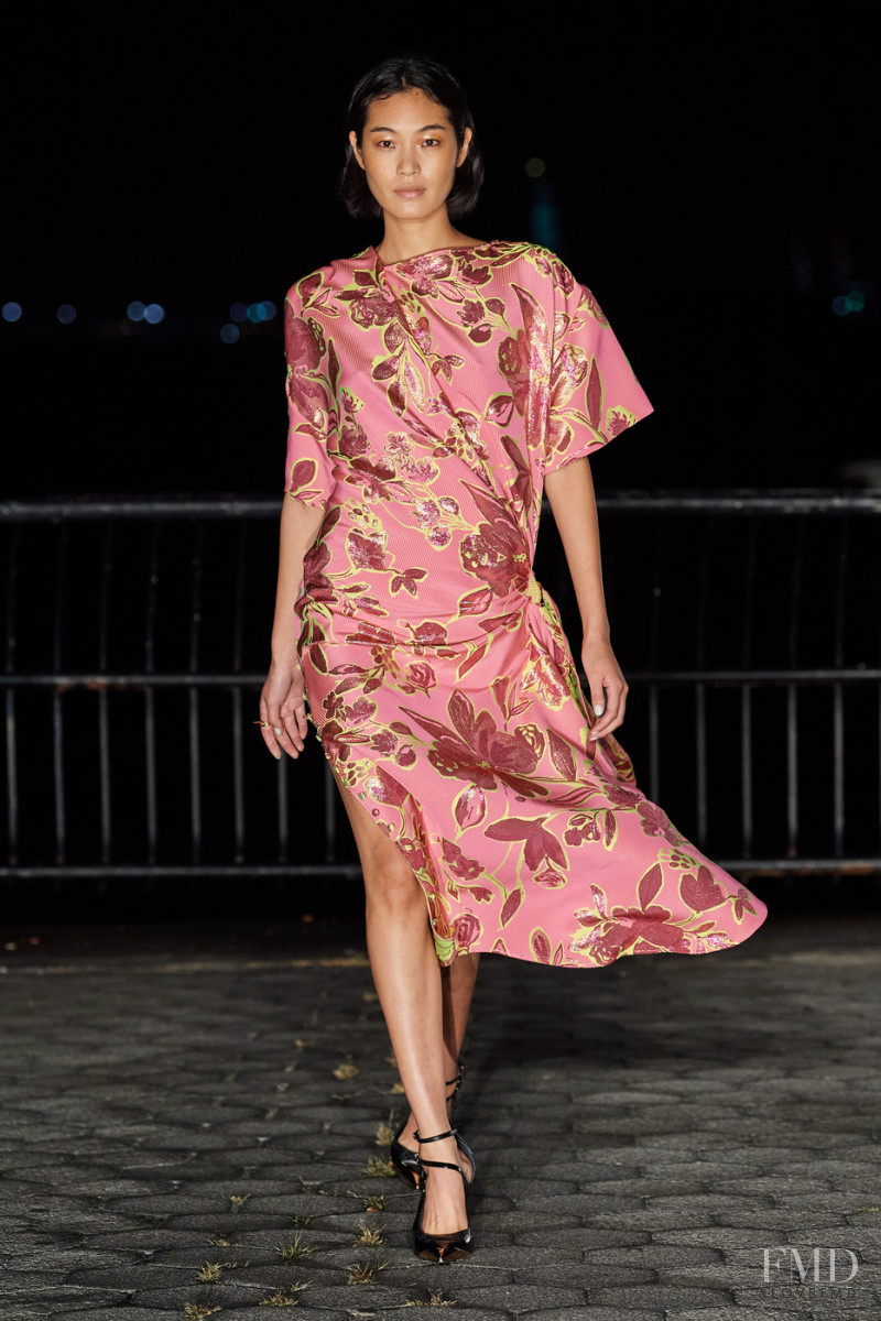 Chiharu Okunugi featured in  the Prabal Gurung fashion show for Spring/Summer 2022