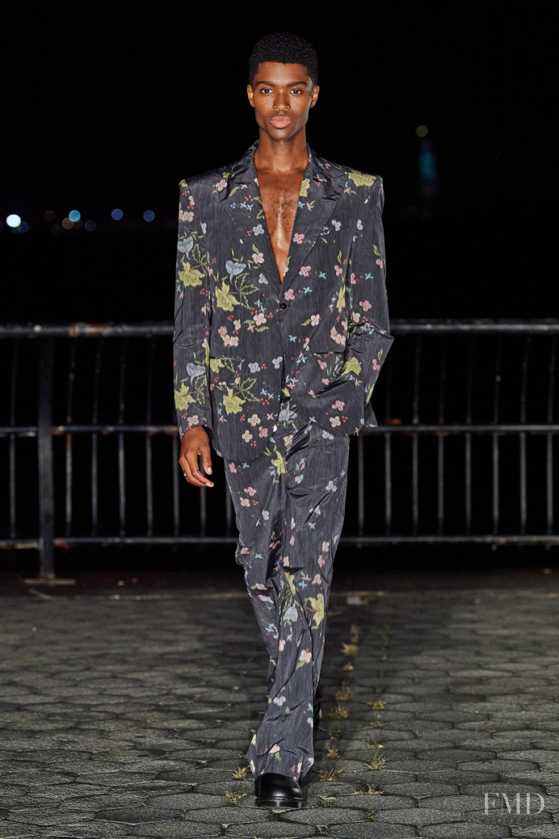 Alton Mason featured in  the Prabal Gurung fashion show for Spring/Summer 2022