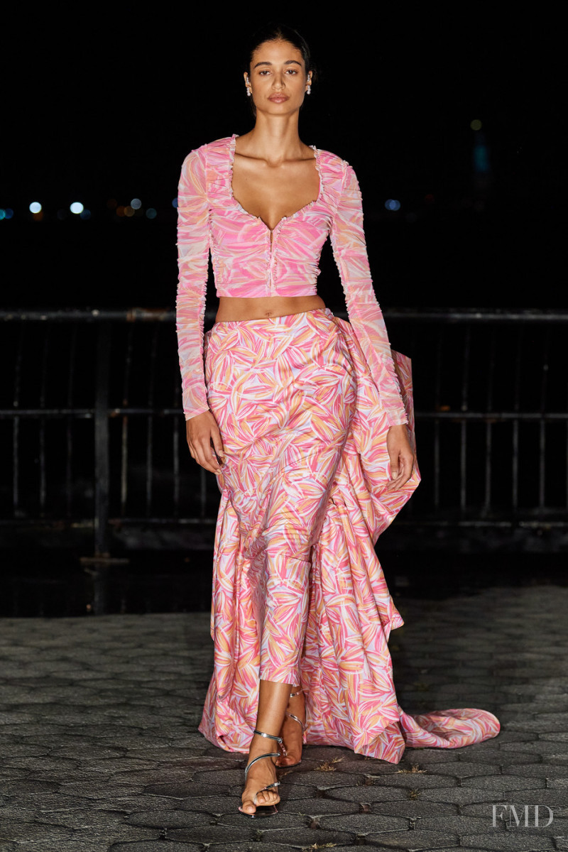 Malika El Maslouhi featured in  the Prabal Gurung fashion show for Spring/Summer 2022