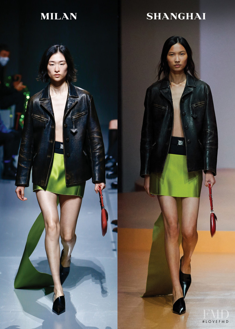Chu Wong featured in  the Prada fashion show for Spring/Summer 2022