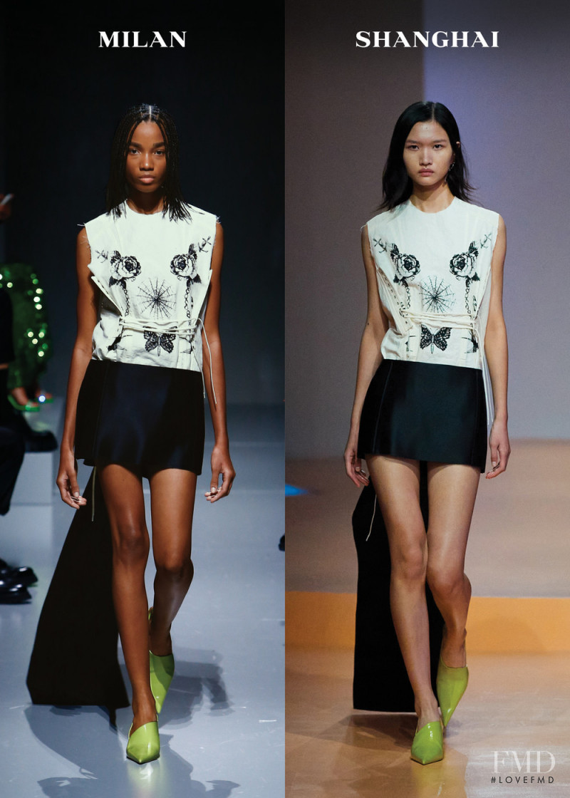 Shantae Leslie featured in  the Prada fashion show for Spring/Summer 2022