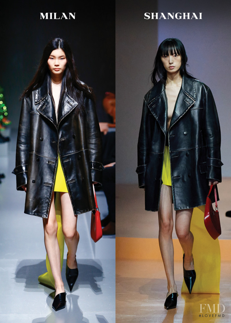 Sherry Shi featured in  the Prada fashion show for Spring/Summer 2022
