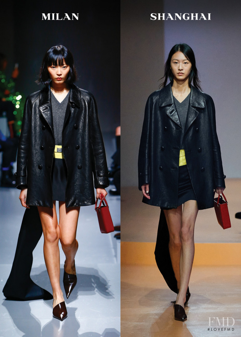 Amane Taniguchi featured in  the Prada fashion show for Spring/Summer 2022