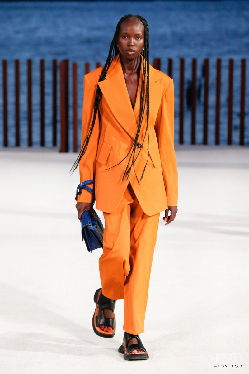 Ajok Madel featured in  the Proenza Schouler fashion show for Spring/Summer 2022