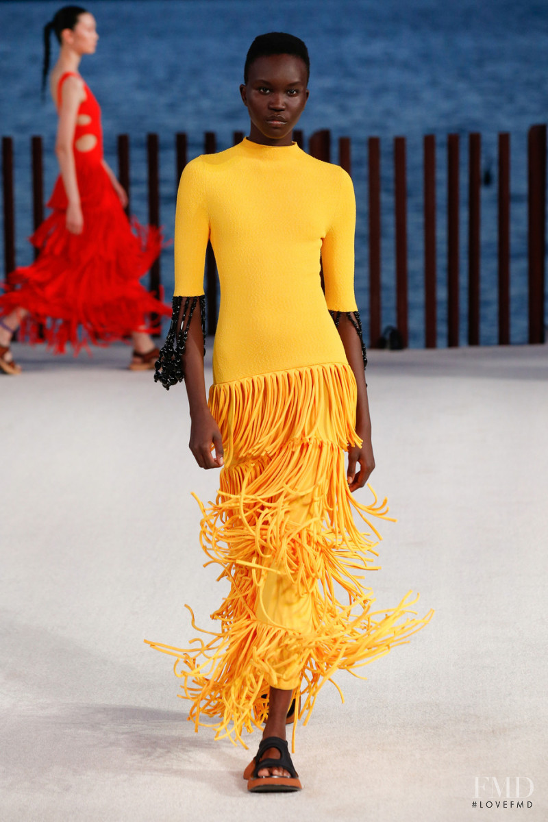 Achenrin Madit featured in  the Proenza Schouler fashion show for Spring/Summer 2022