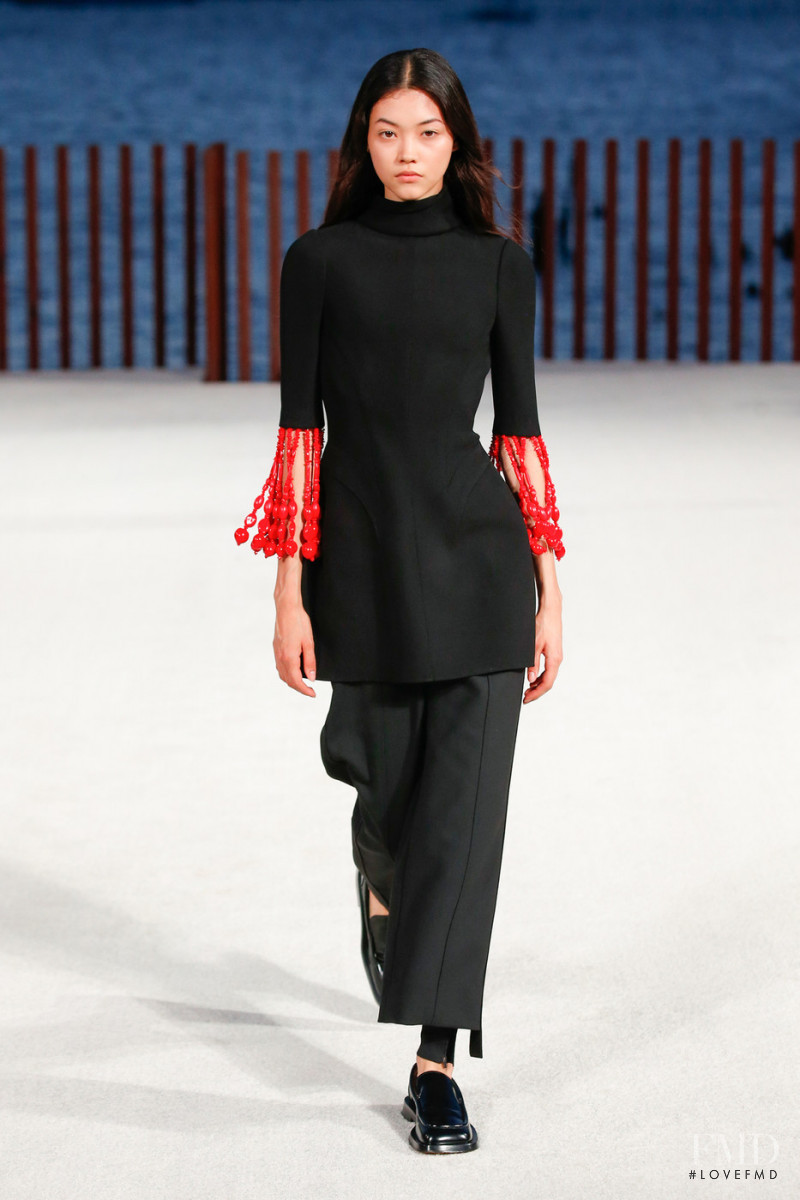 Mika Schneider featured in  the Proenza Schouler fashion show for Spring/Summer 2022
