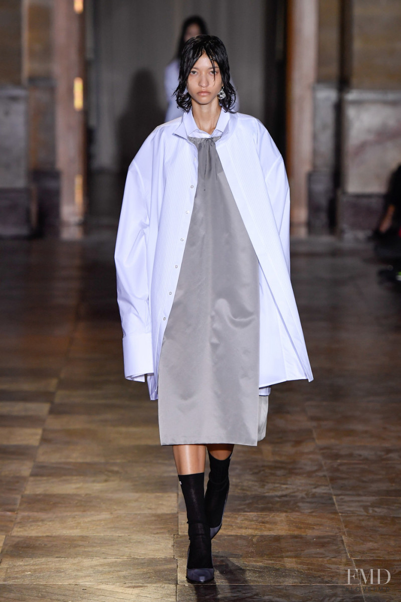 America Gonzalez featured in  the Raf Simons fashion show for Spring/Summer 2022