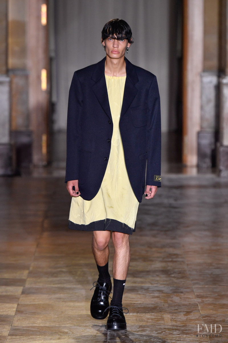 Evan Garcia featured in  the Raf Simons fashion show for Spring/Summer 2022