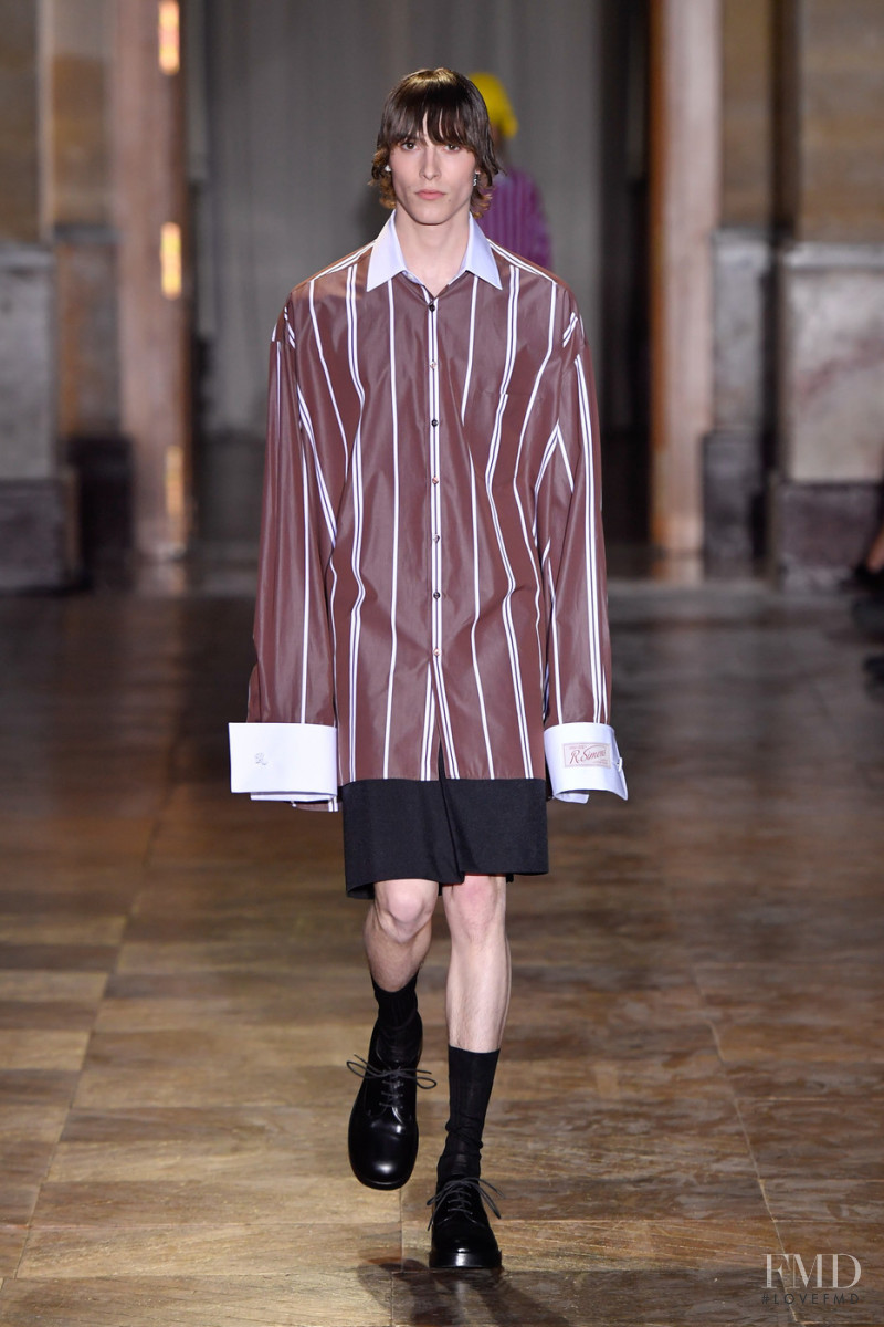 Ole Dautzenberg featured in  the Raf Simons fashion show for Spring/Summer 2022