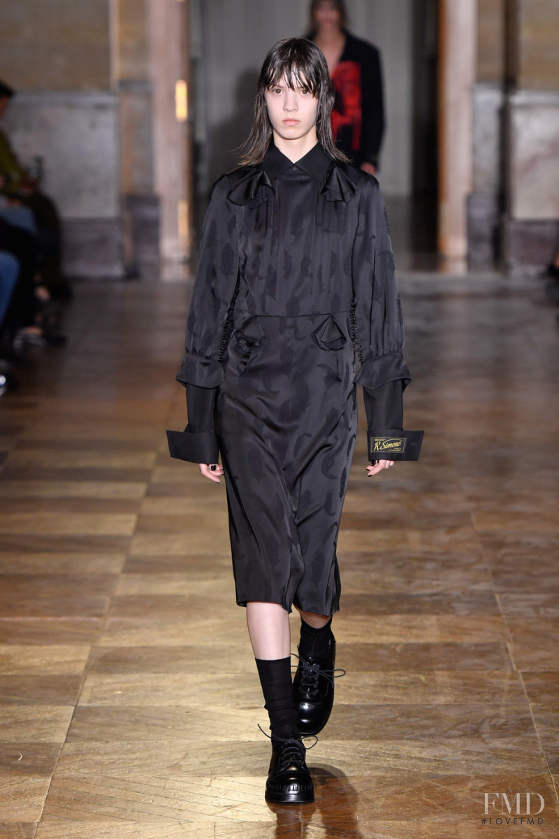 Emilija Stankovic featured in  the Raf Simons fashion show for Spring/Summer 2022