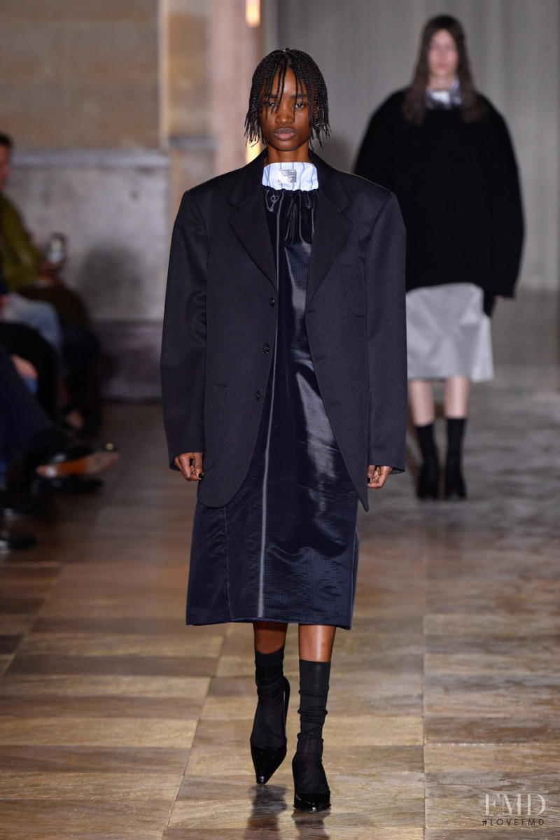 Victoria Daropale featured in  the Raf Simons fashion show for Spring/Summer 2022