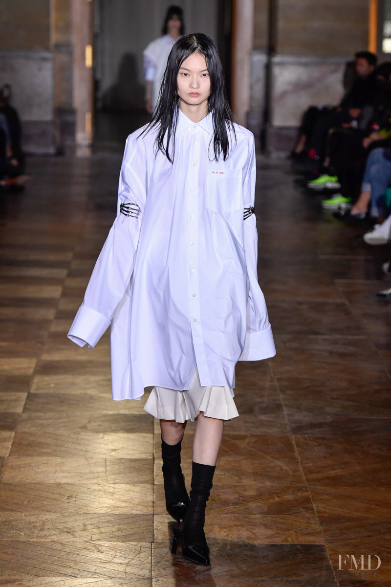 Cong He featured in  the Raf Simons fashion show for Spring/Summer 2022