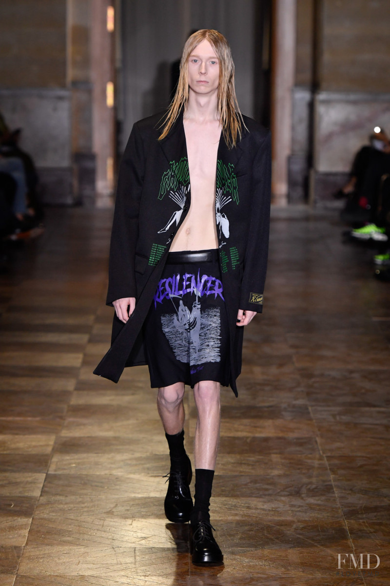 Atticus Rodda featured in  the Raf Simons fashion show for Spring/Summer 2022