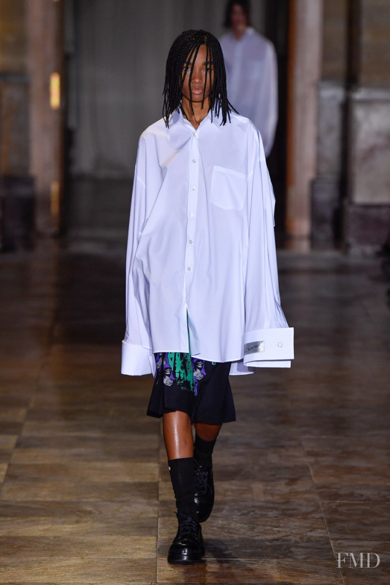 Shantae Leslie featured in  the Raf Simons fashion show for Spring/Summer 2022