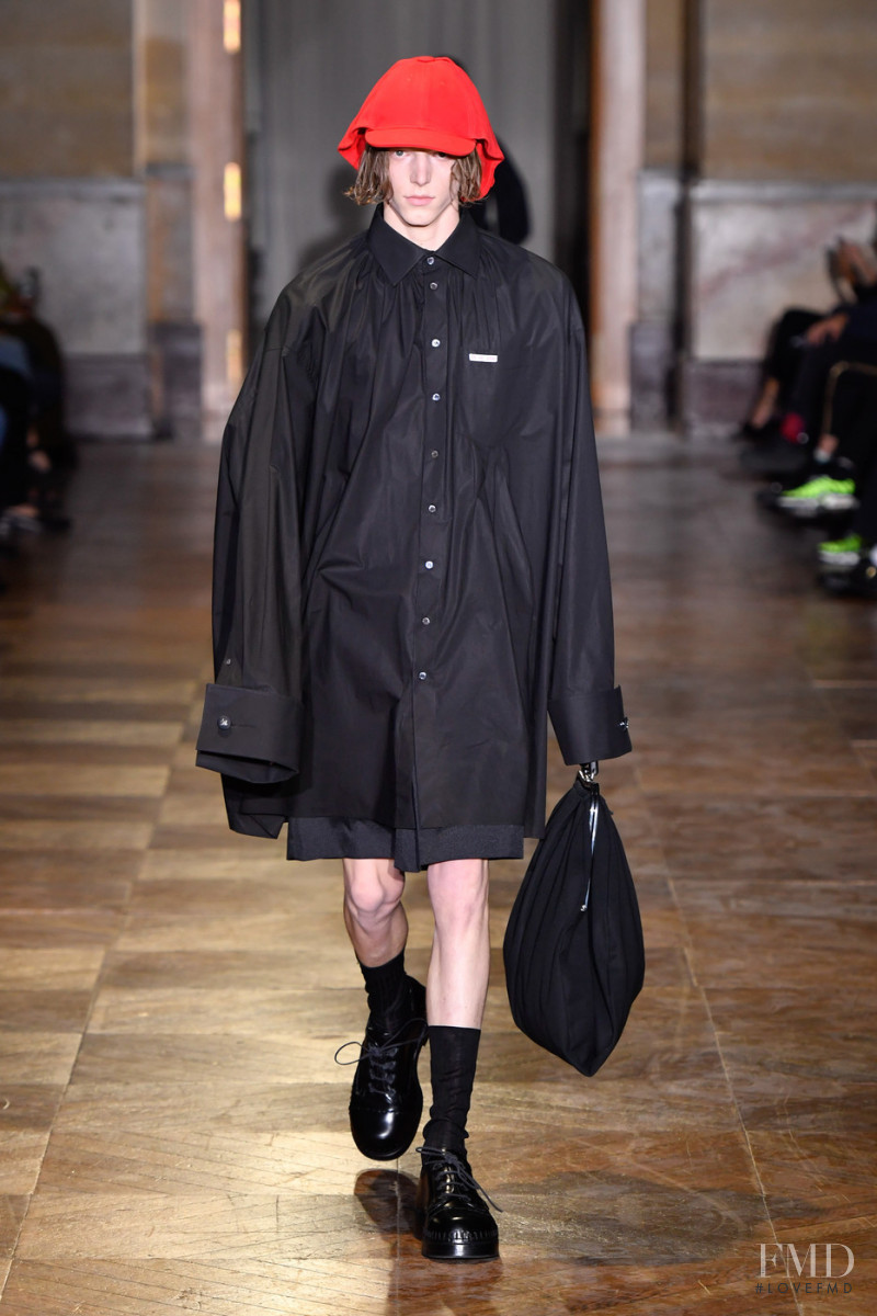 Igor Vojinovic featured in  the Raf Simons fashion show for Spring/Summer 2022