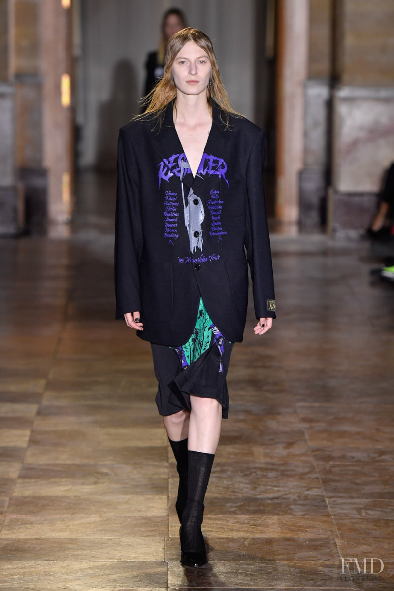 Julia Nobis featured in  the Raf Simons fashion show for Spring/Summer 2022