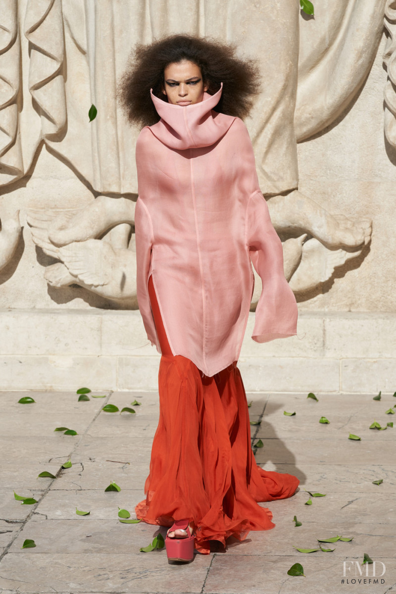 Ghenesis Gomez featured in  the Rick Owens fashion show for Spring/Summer 2022