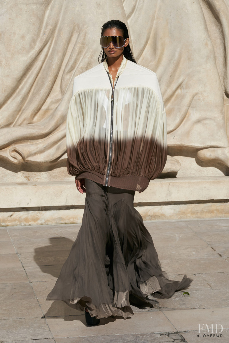 Xia Narain featured in  the Rick Owens fashion show for Spring/Summer 2022