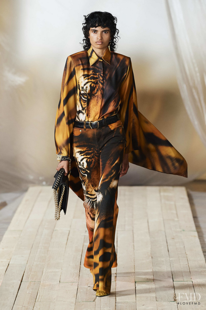 Priscilla Cheseaux featured in  the Roberto Cavalli fashion show for Spring/Summer 2022