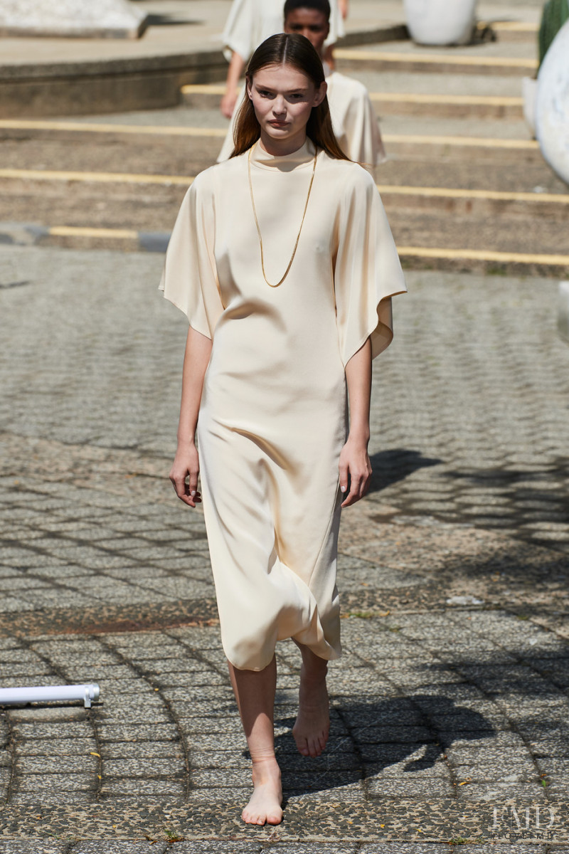 Kjnara Swanson featured in  the Rodarte fashion show for Spring/Summer 2022