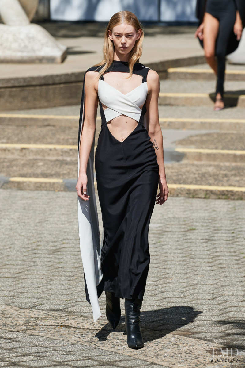 Ondria Hardin featured in  the Rodarte fashion show for Spring/Summer 2022