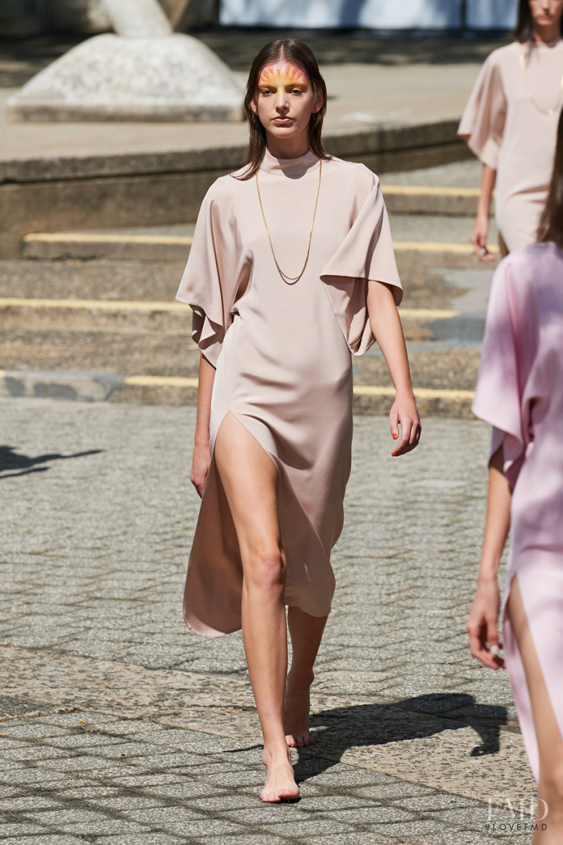Caroline Reagan featured in  the Rodarte fashion show for Spring/Summer 2022