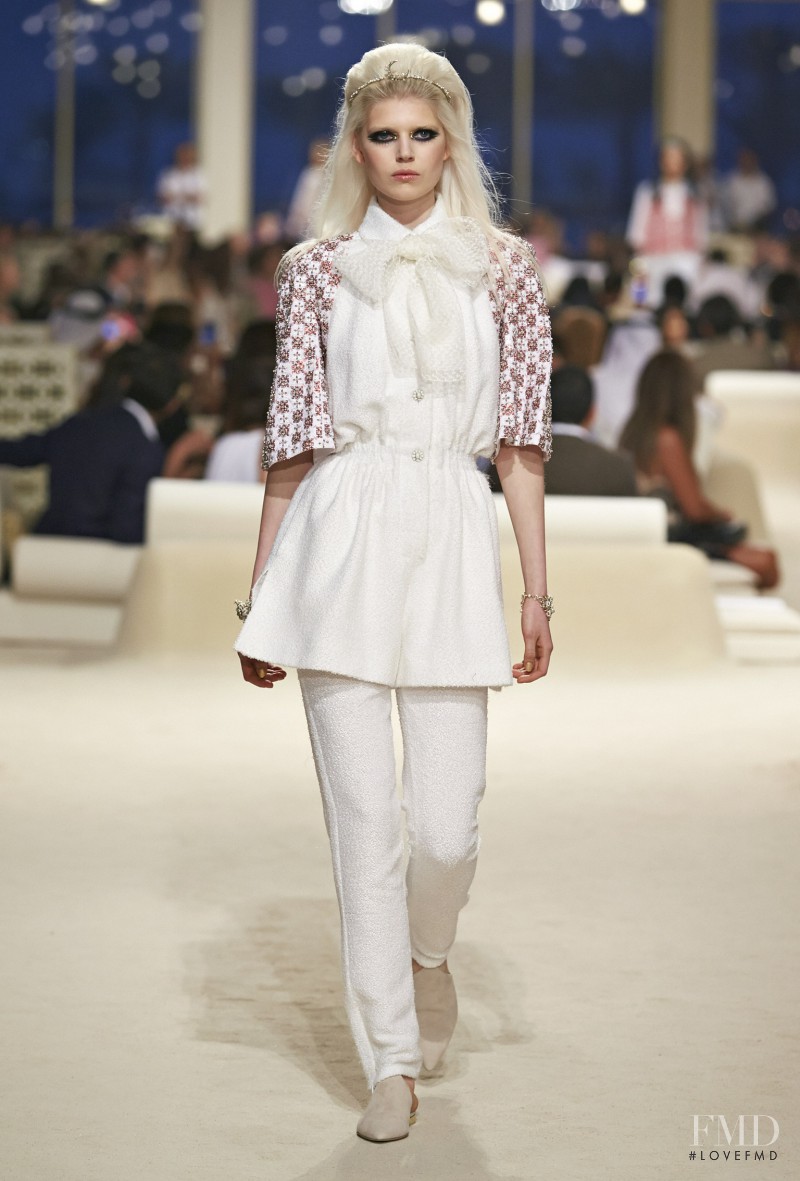 Ola Rudnicka featured in  the Chanel fashion show for Resort 2015