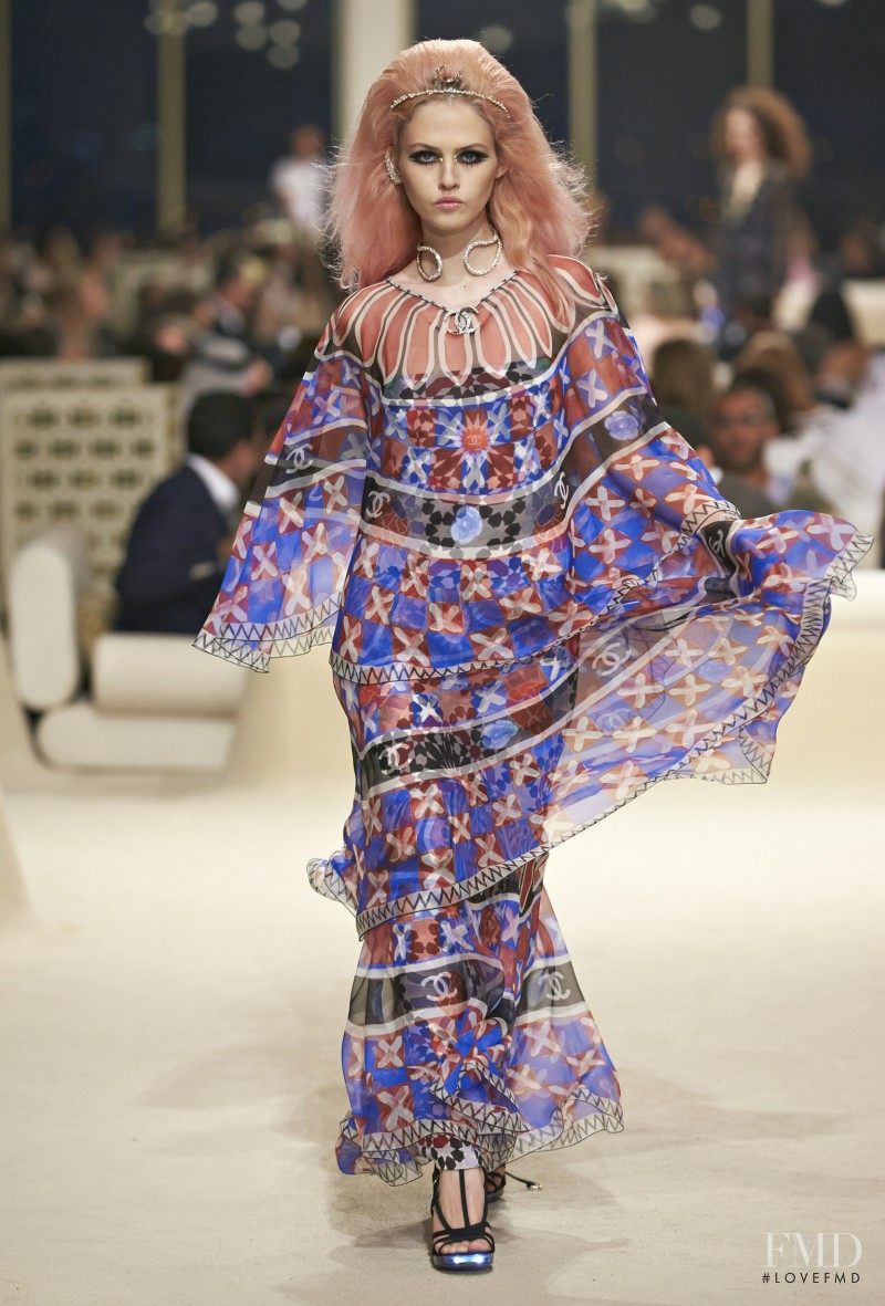 Charlotte Free featured in  the Chanel fashion show for Resort 2015
