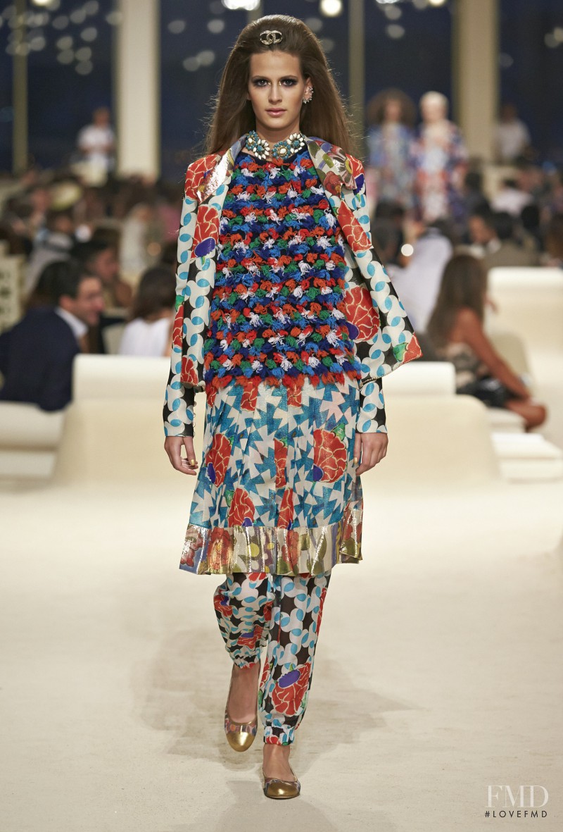 Jeanne Cadieu featured in  the Chanel fashion show for Resort 2015