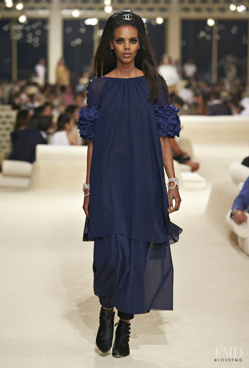 Grace Mahary featured in  the Chanel fashion show for Resort 2015