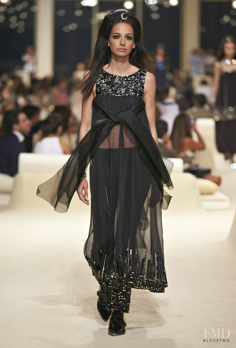 Amanda Sanchez featured in  the Chanel fashion show for Resort 2015