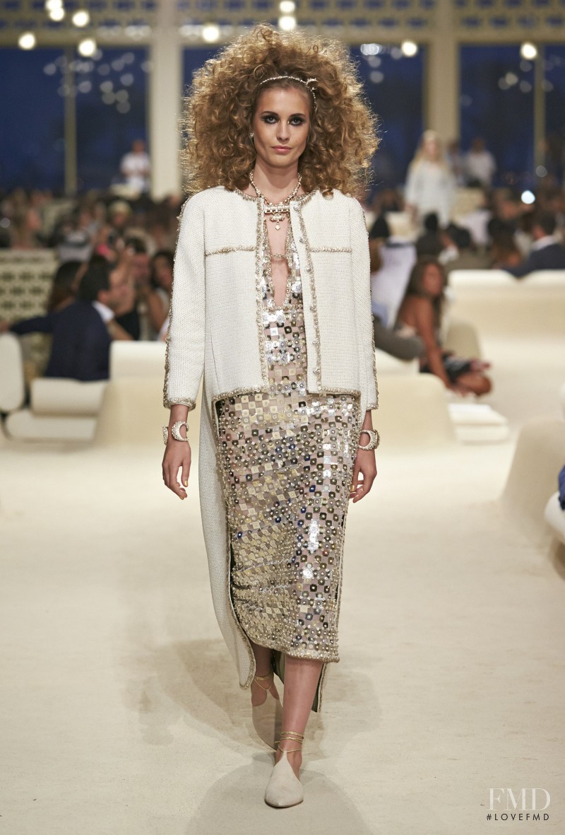 Nadja Bender featured in  the Chanel fashion show for Resort 2015