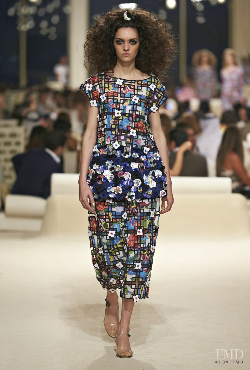 Magda Laguinge featured in  the Chanel fashion show for Resort 2015