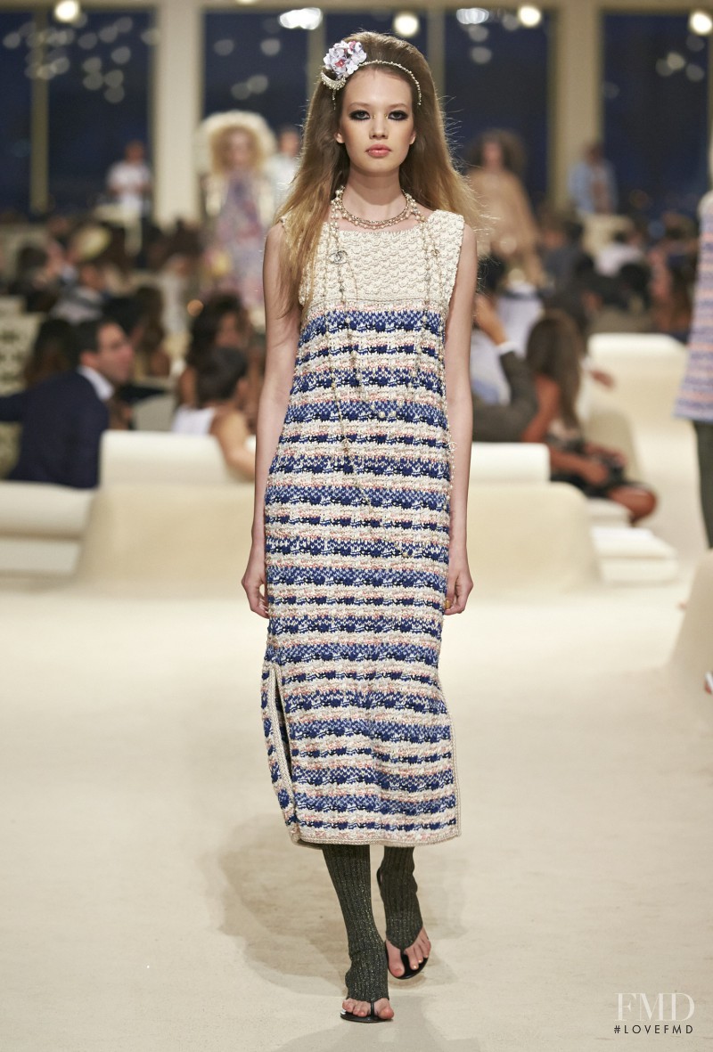 Kid Plotnikova featured in  the Chanel fashion show for Resort 2015