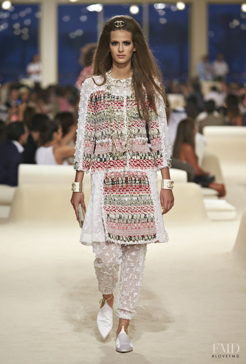 Jeanne Cadieu featured in  the Chanel fashion show for Resort 2015