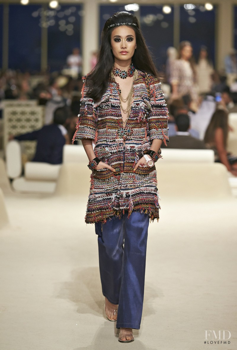 Shu Pei featured in  the Chanel fashion show for Resort 2015