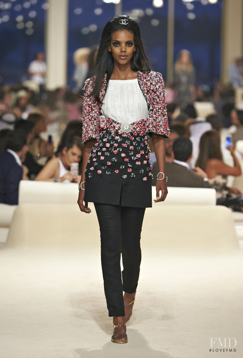 Grace Mahary featured in  the Chanel fashion show for Resort 2015