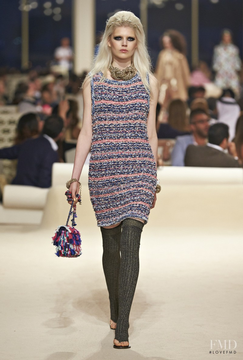 Ola Rudnicka featured in  the Chanel fashion show for Resort 2015