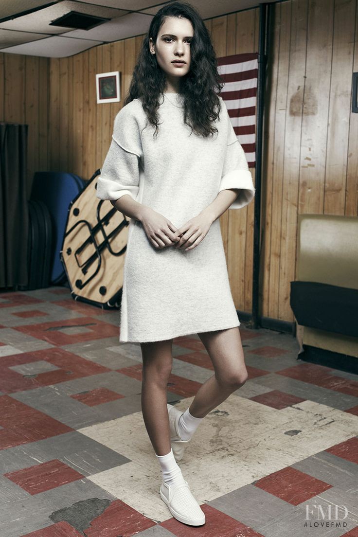 Iana Godnia featured in  the rag & bone fashion show for Resort 2015