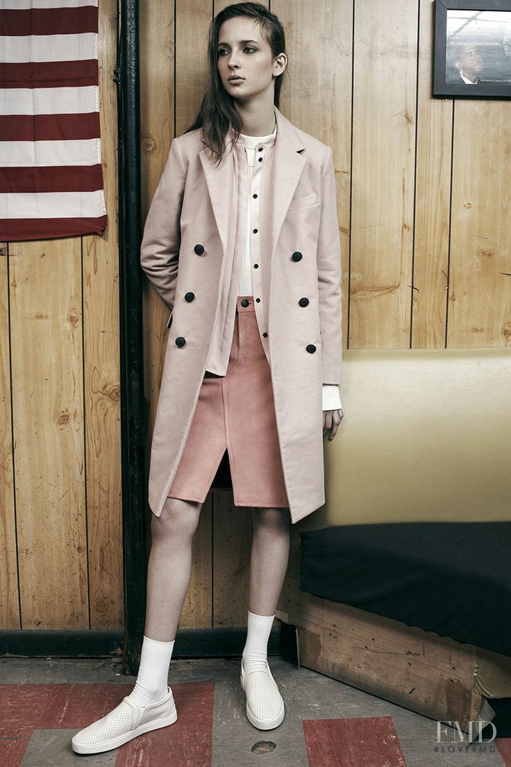 Waleska Gorczevski featured in  the rag & bone fashion show for Resort 2015