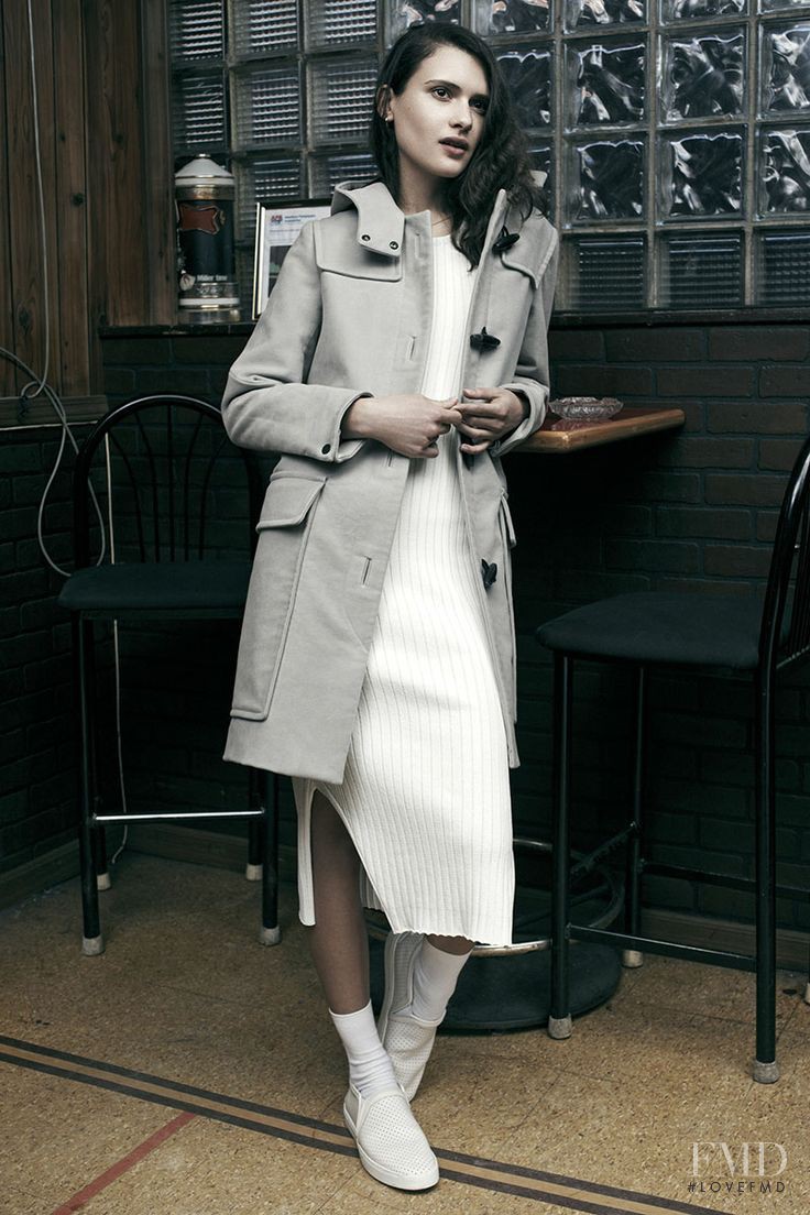 Iana Godnia featured in  the rag & bone fashion show for Resort 2015