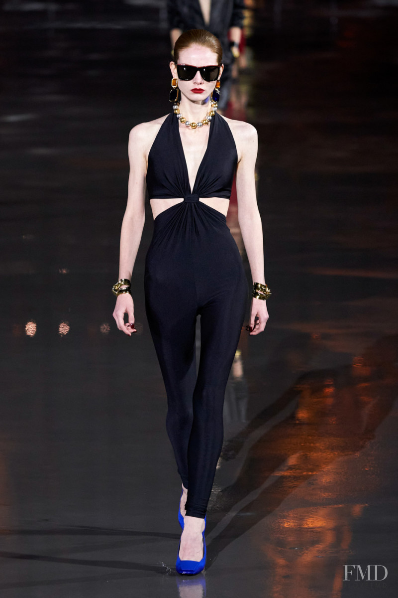 Alyda Grace Carder featured in  the Saint Laurent fashion show for Spring/Summer 2022
