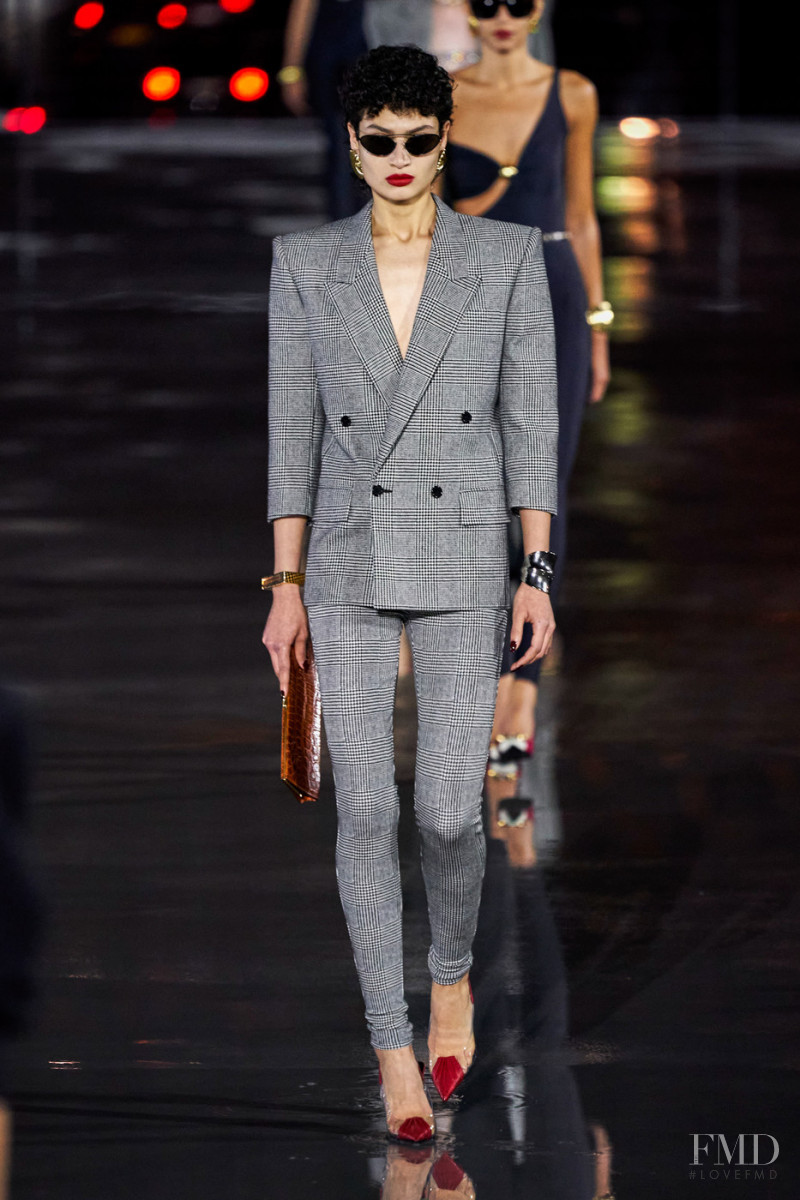 Catarina Bianchi featured in  the Saint Laurent fashion show for Spring/Summer 2022