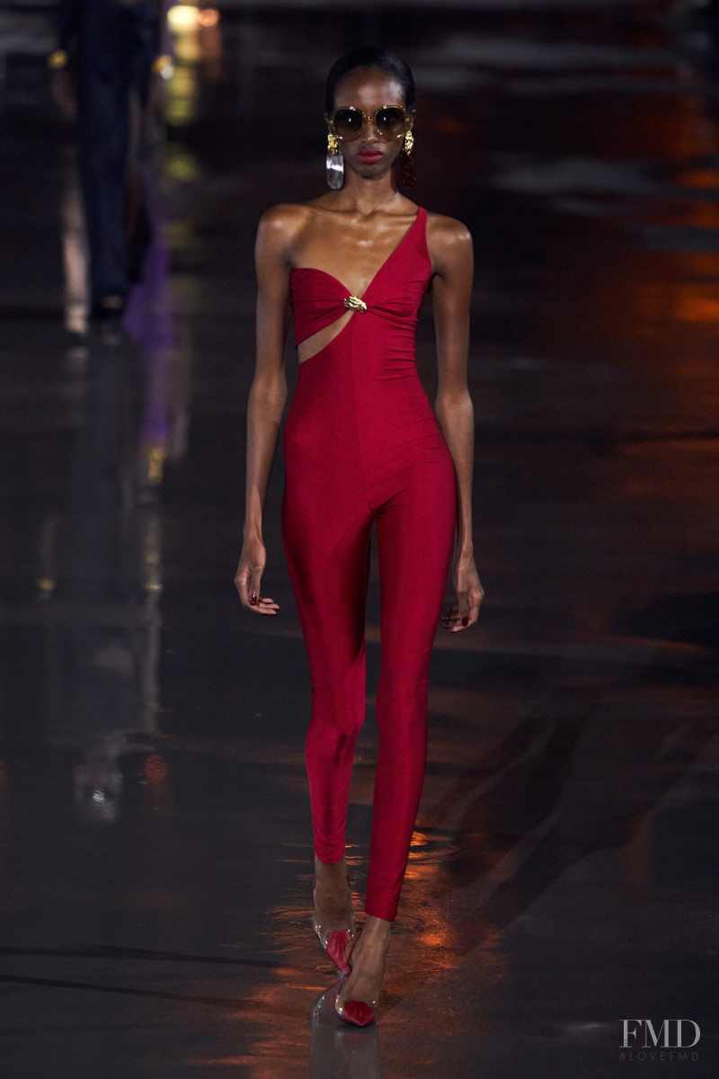 Bibi Abdulkadir featured in  the Saint Laurent fashion show for Spring/Summer 2022