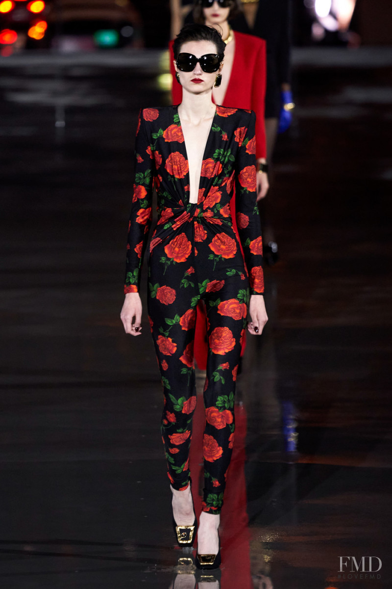 Tanya Churbanova featured in  the Saint Laurent fashion show for Spring/Summer 2022