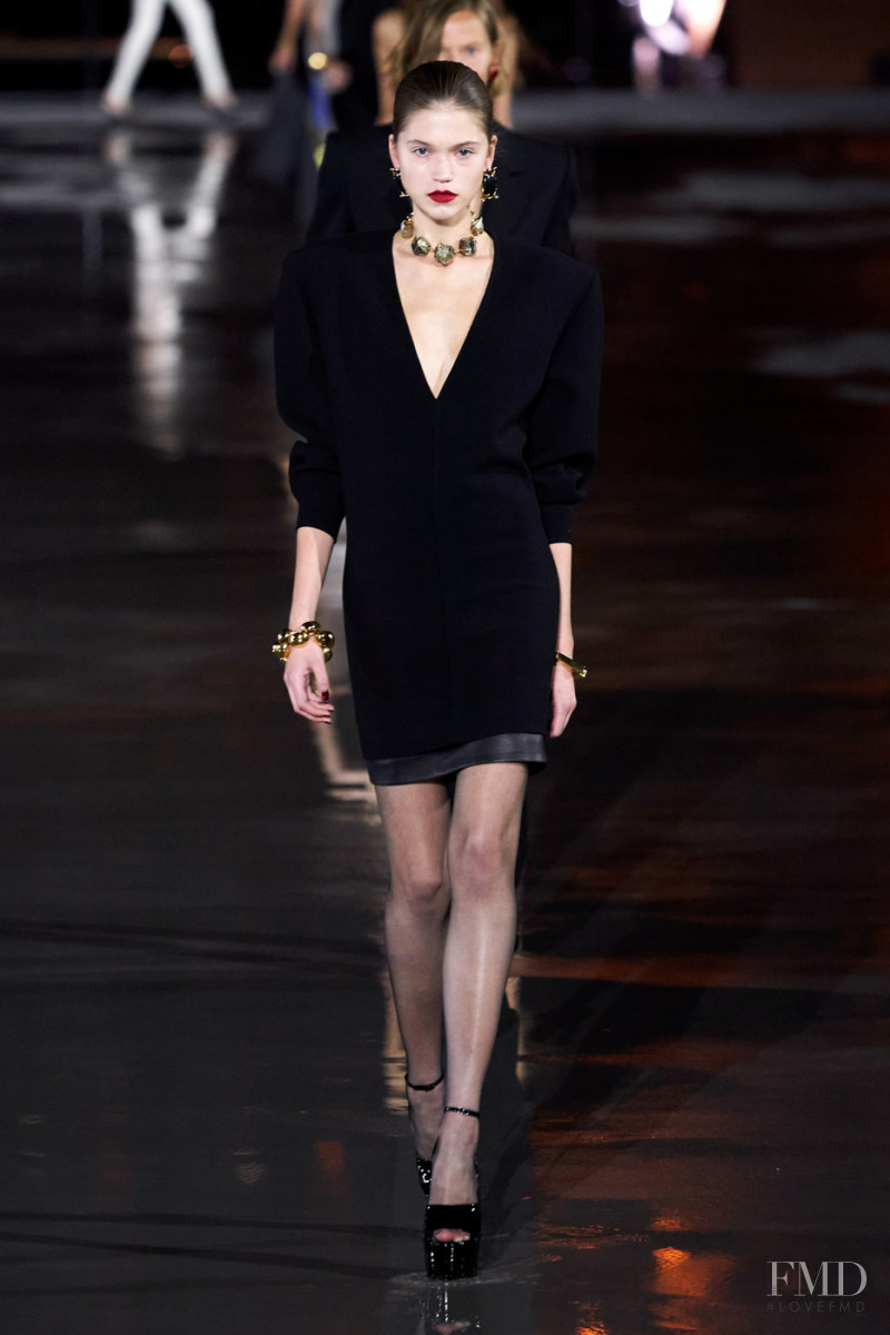 Sonia Kriz featured in  the Saint Laurent fashion show for Spring/Summer 2022