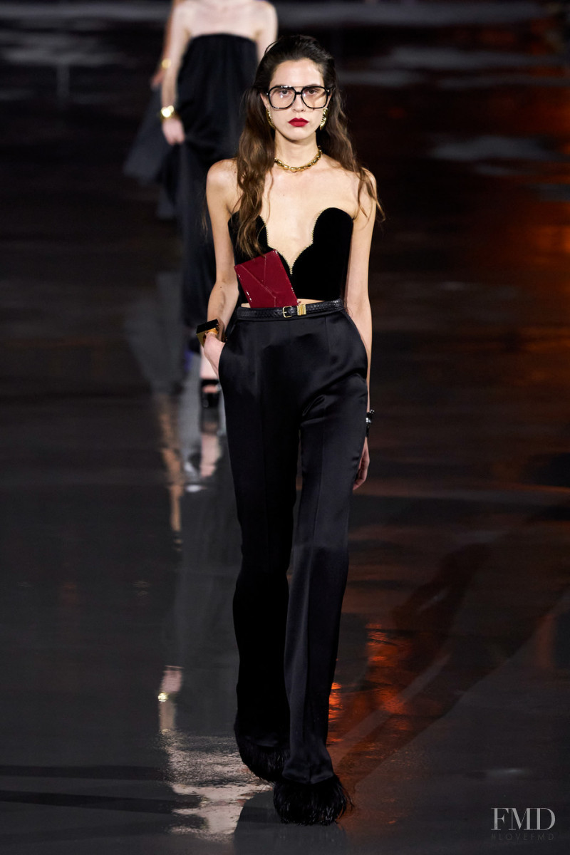 Denise Ascuet featured in  the Saint Laurent fashion show for Spring/Summer 2022
