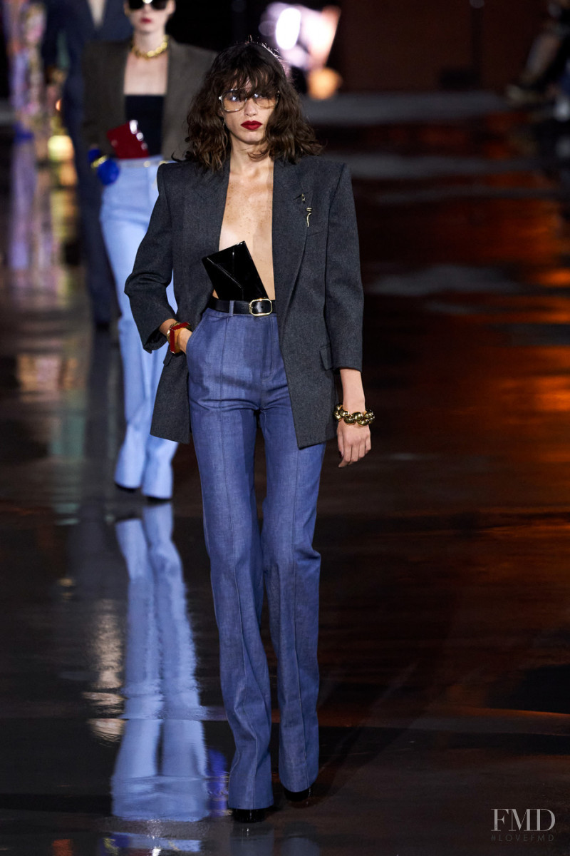 Esin Bicak featured in  the Saint Laurent fashion show for Spring/Summer 2022