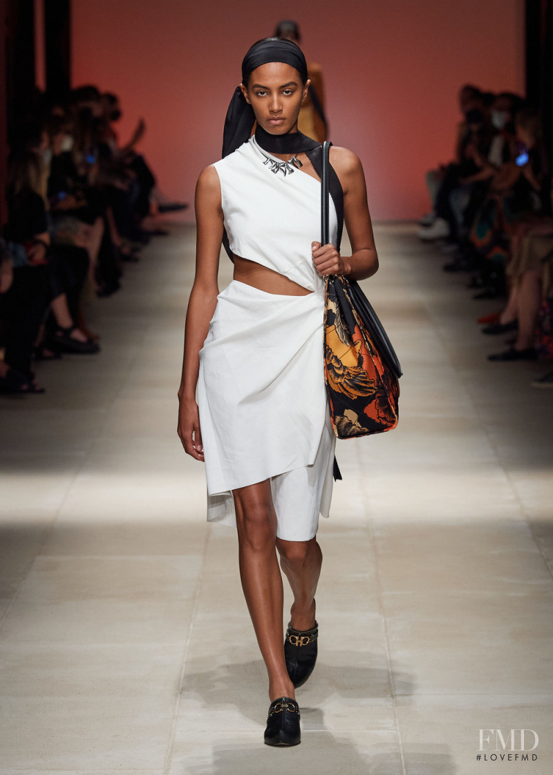 Sacha Quenby featured in  the Salvatore Ferragamo fashion show for Spring/Summer 2022