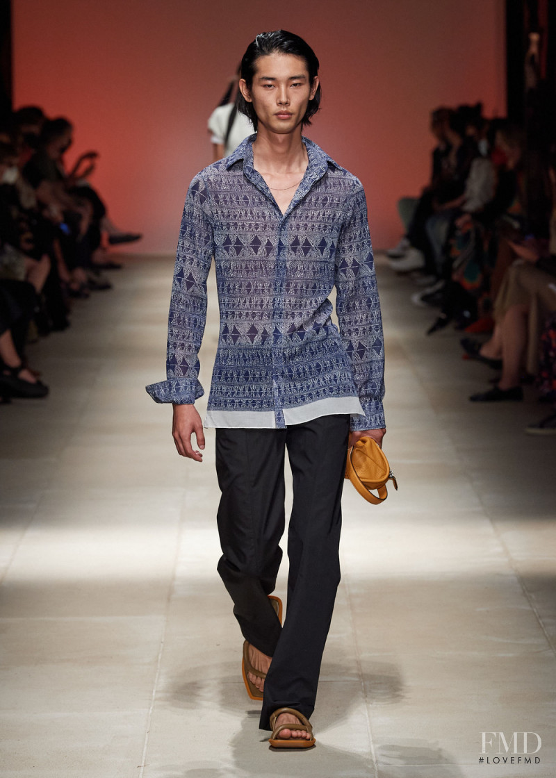 Taemin Park featured in  the Salvatore Ferragamo fashion show for Spring/Summer 2022